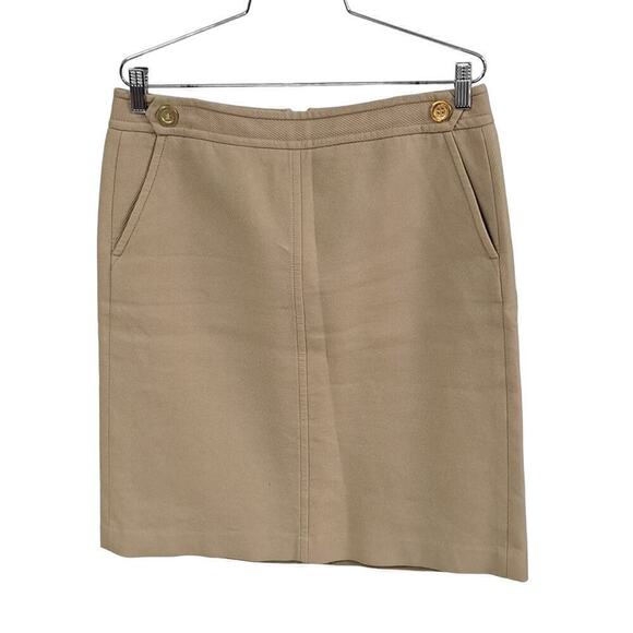 Talbots camel beige  cotton pencil skirt size 10 - Picture 1 of 5